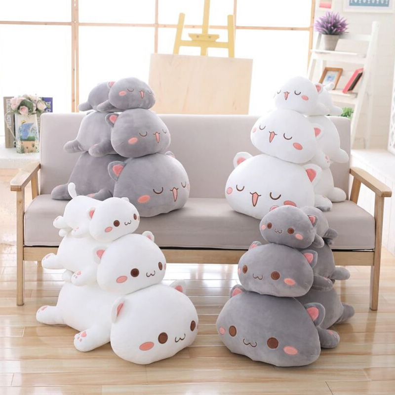 UwU and OwO Kitty Cat Plush Pillow