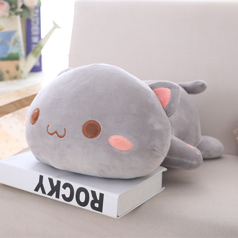 owo kitty cat plush pillow