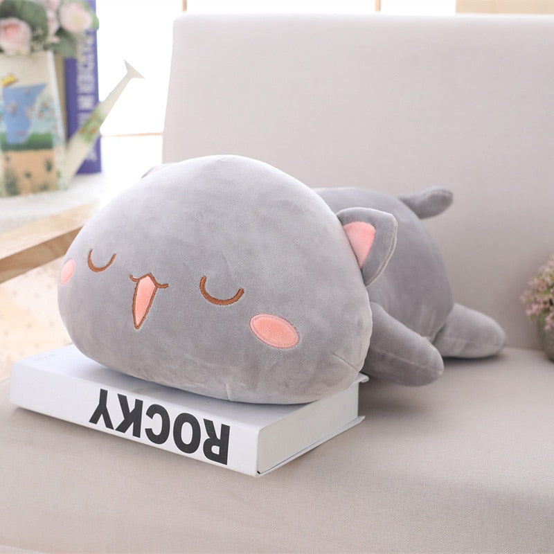 uwu kitty cat plush pillow